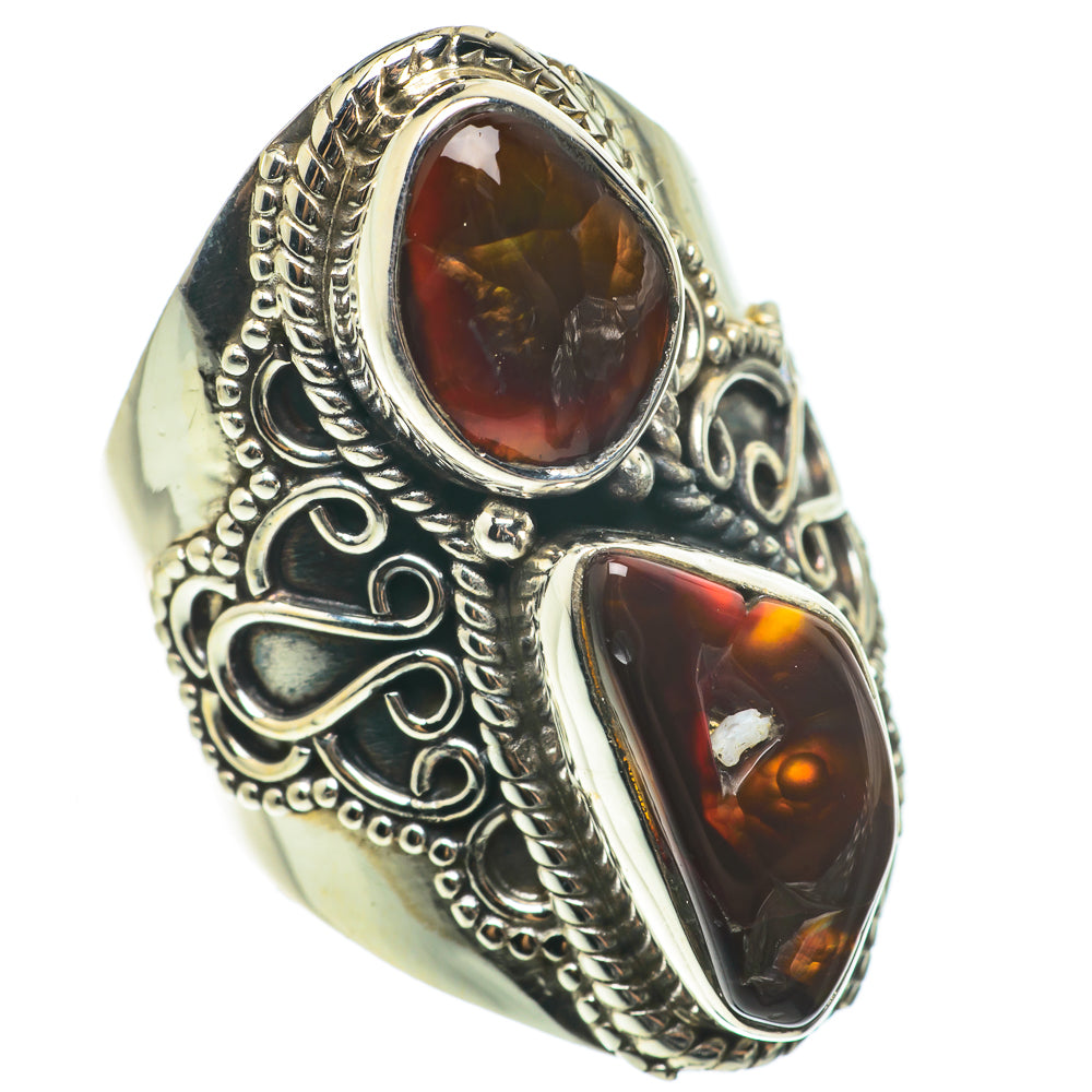 Mexican Fire Agate Rings handcrafted by Anasilvercos - RING64381