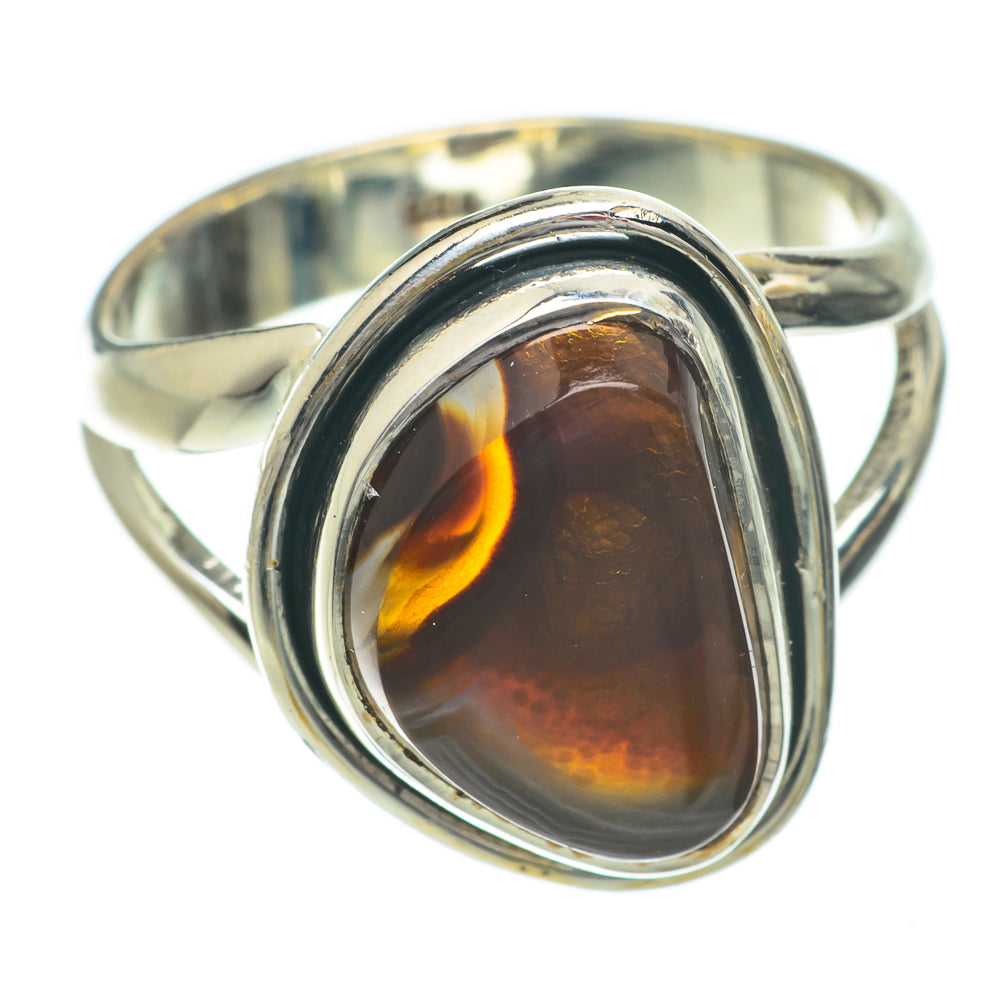 Mexican Fire Agate Rings handcrafted by Anasilvercos - RING64389