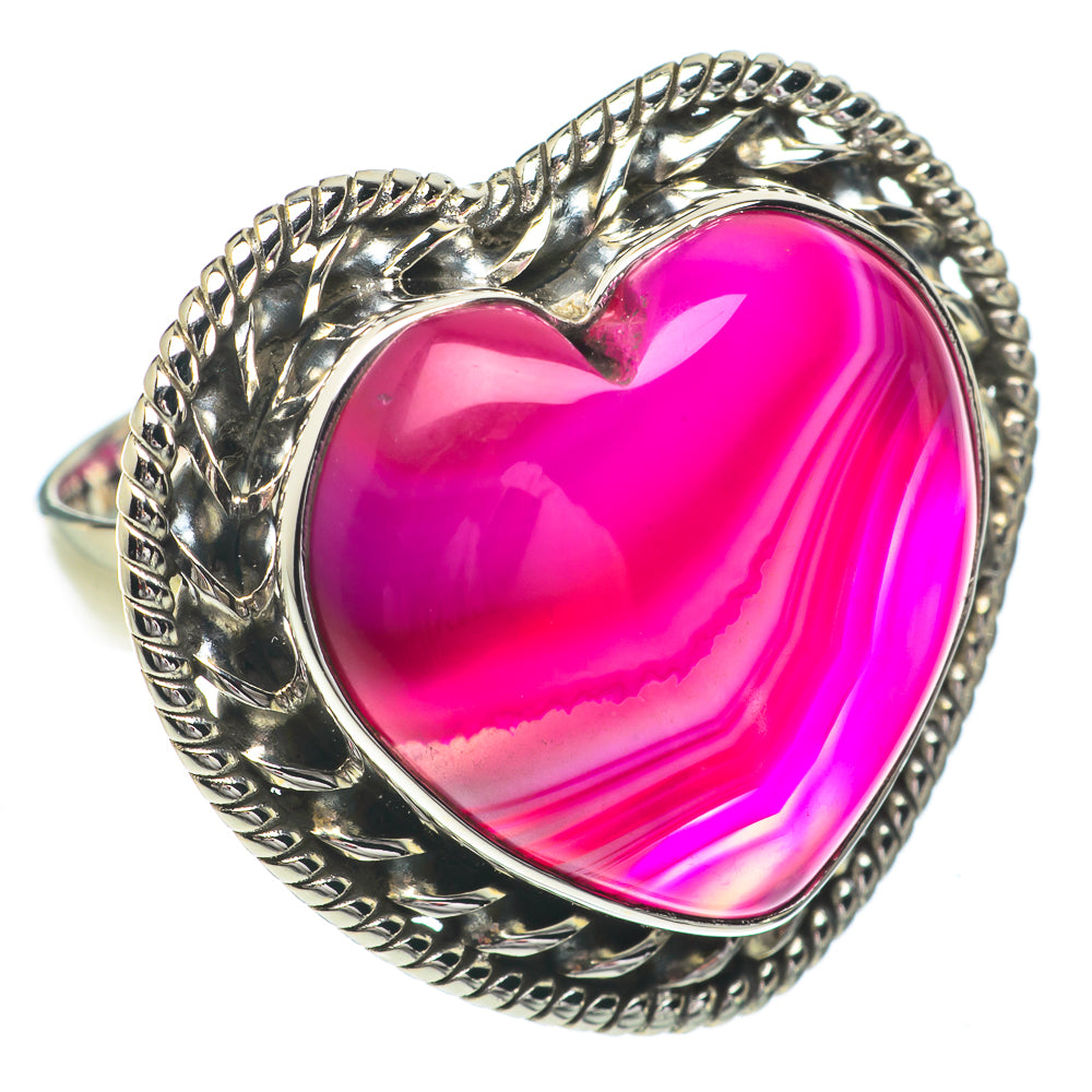 Pink Botswana Agate Rings handcrafted by Anasilvercos - RING64393