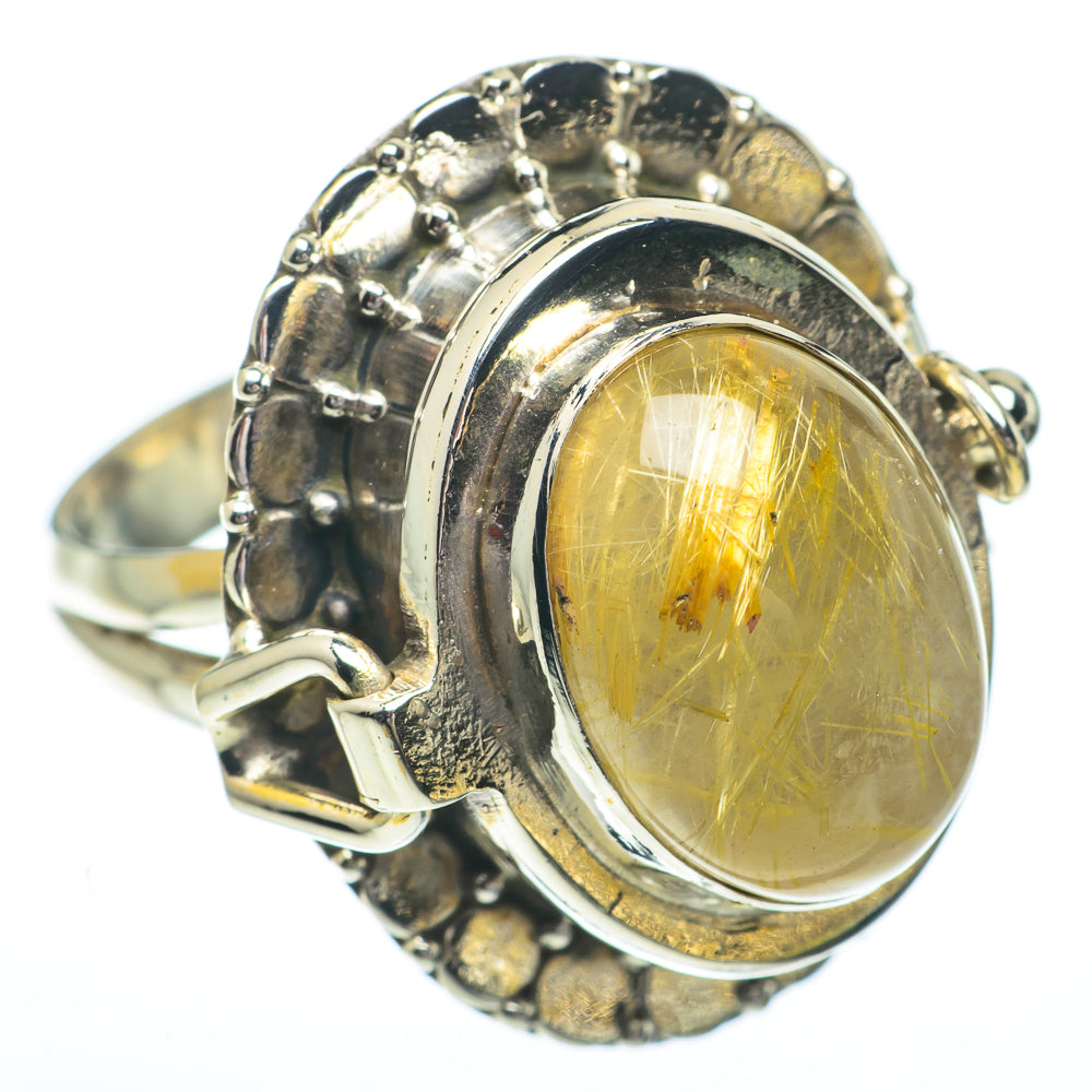 Rutilated Quartz Rings handcrafted by Anasilvercos - RING64426