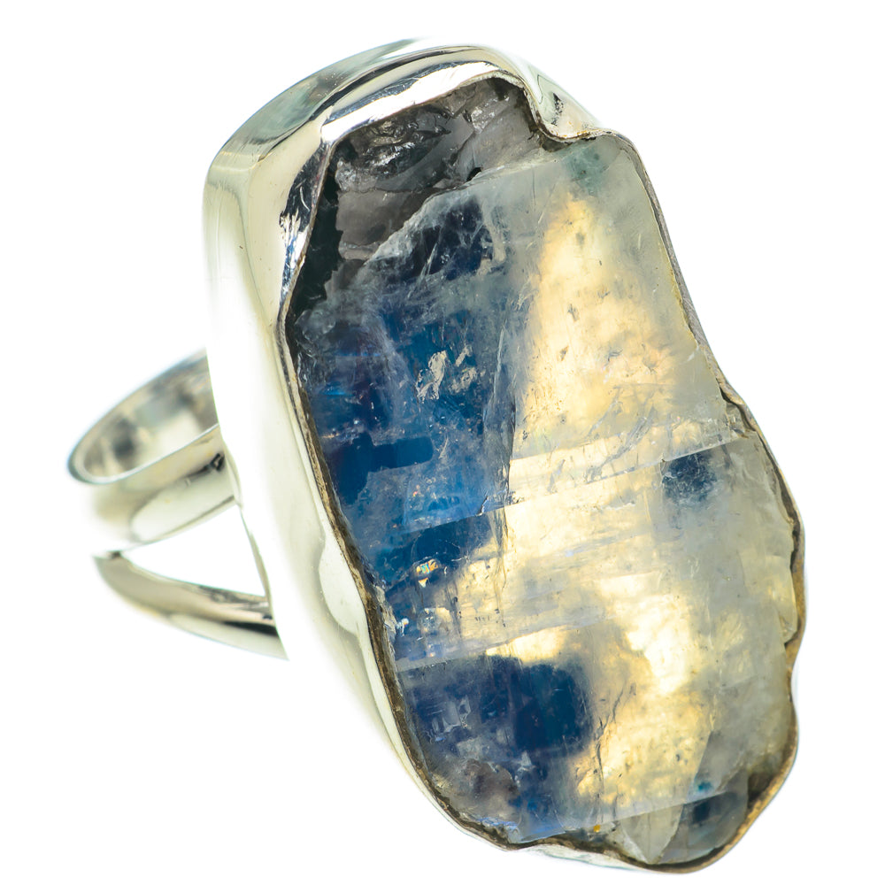Rainbow Moonstone Rings handcrafted by Anasilvercos - RING64430
