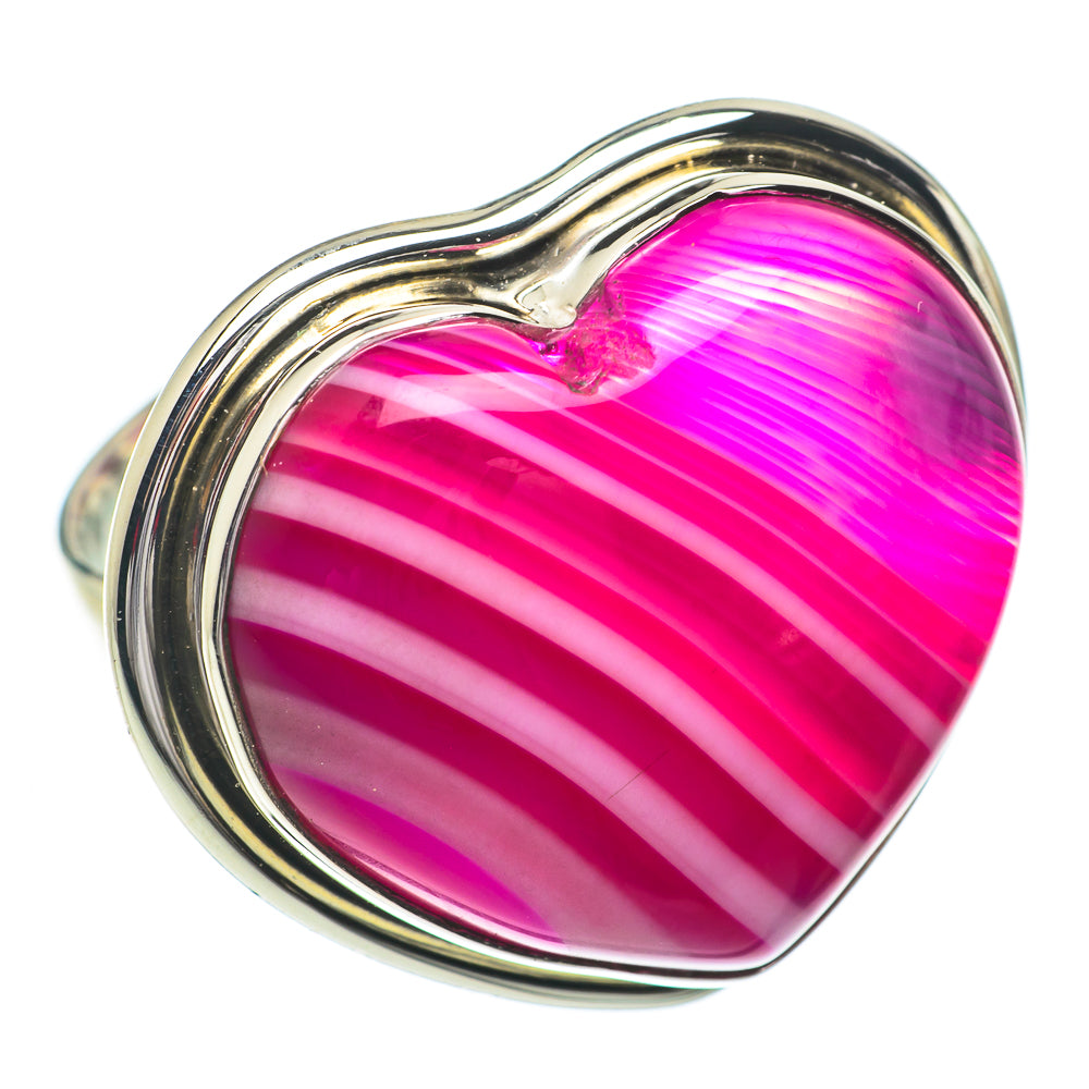 Pink Botswana Agate Rings handcrafted by Anasilvercos - RING64447