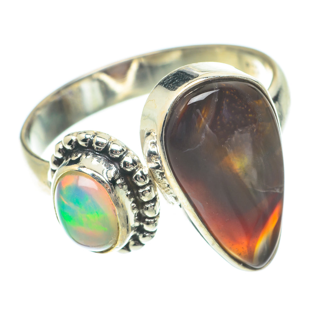 Mexican Fire Agate Rings handcrafted by Anasilvercos - RING64515