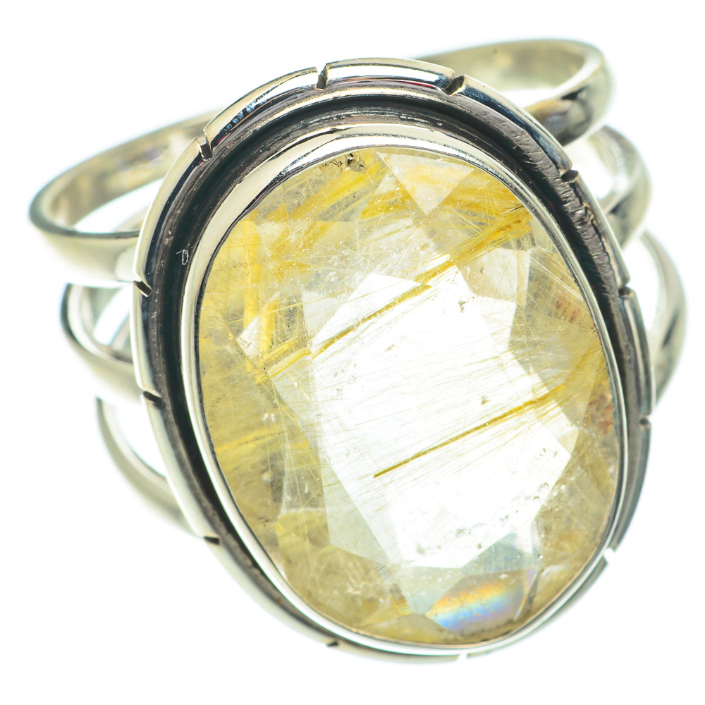 Rutilated Quartz Rings handcrafted by Anasilvercos - RING64529
