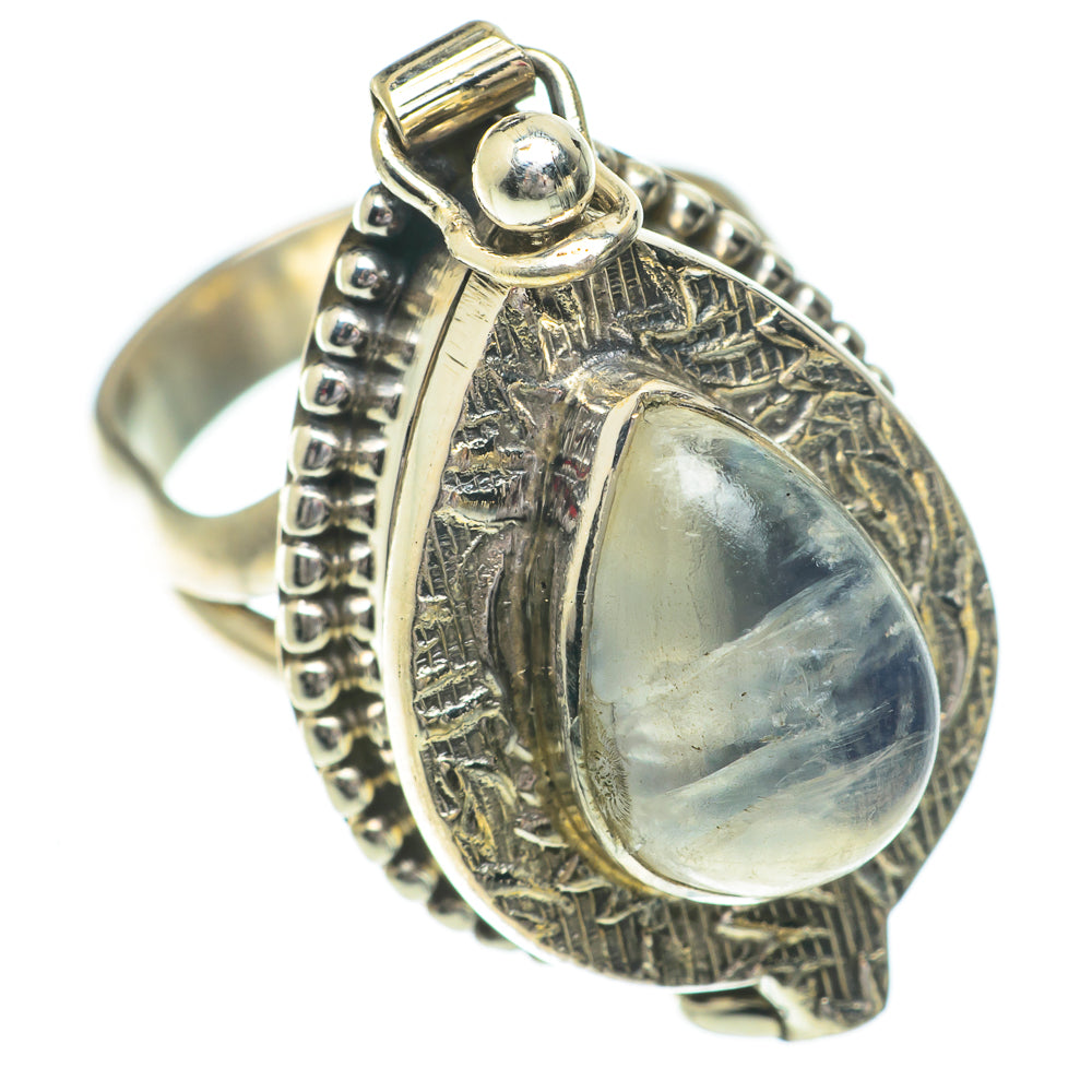 Rainbow Moonstone Rings handcrafted by Anasilvercos - RING64530