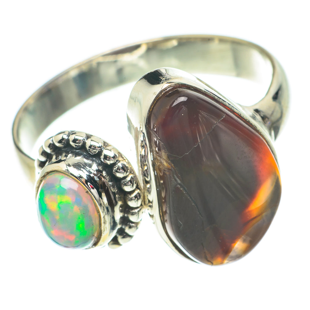 Mexican Fire Agate Rings handcrafted by Anasilvercos - RING64548