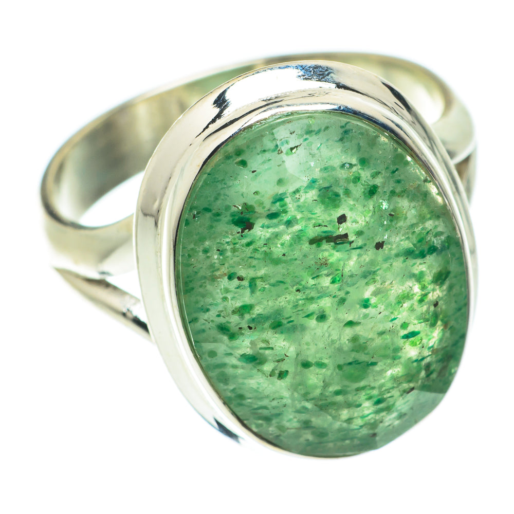 Green Aventurine Rings handcrafted by Anasilvercos - RING64572