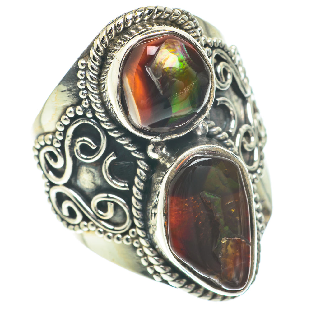 Mexican Fire Agate Rings handcrafted by Anasilvercos - RING64602