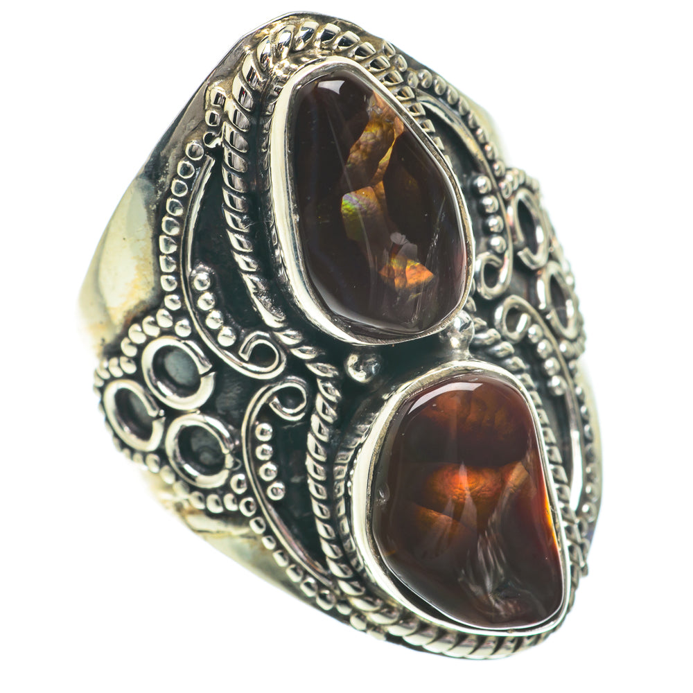 Mexican Fire Agate Rings handcrafted by Anasilvercos - RING64604