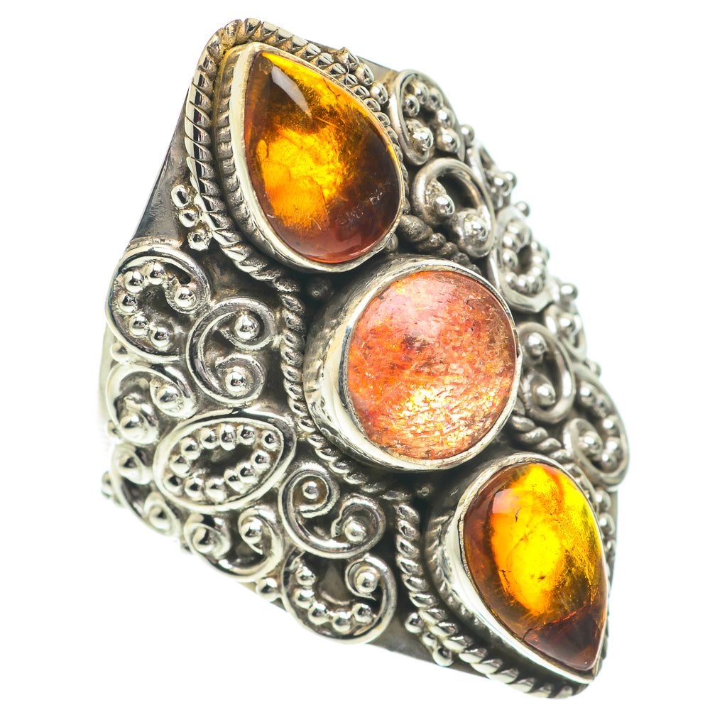 Sunstone Rings handcrafted by Anasilvercos - RING64605