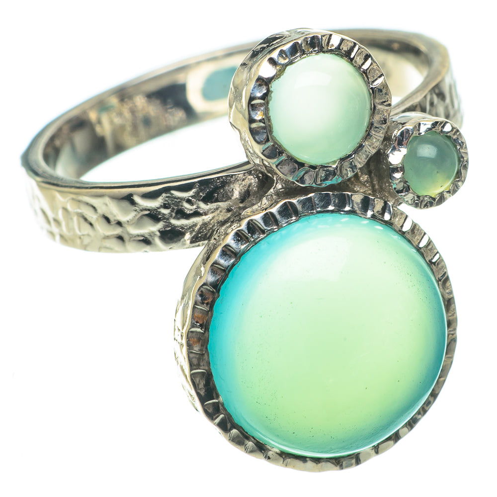 Aqua Chalcedony Rings handcrafted by Anasilvercos - RING64667