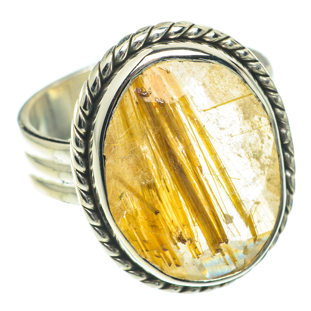 Rutilated Quartz Rings handcrafted by Anasilvercos - RING64744