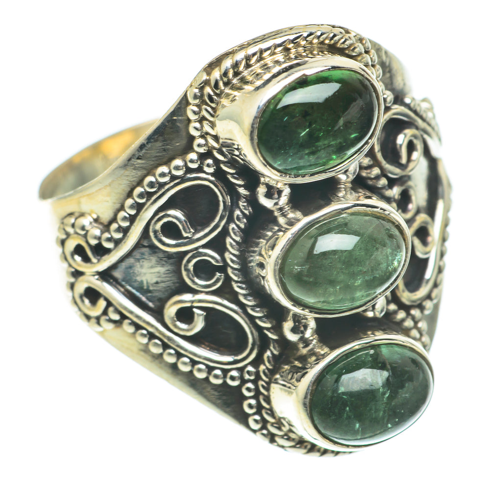 Green Tourmaline Rings handcrafted by Anasilvercos - RING64788