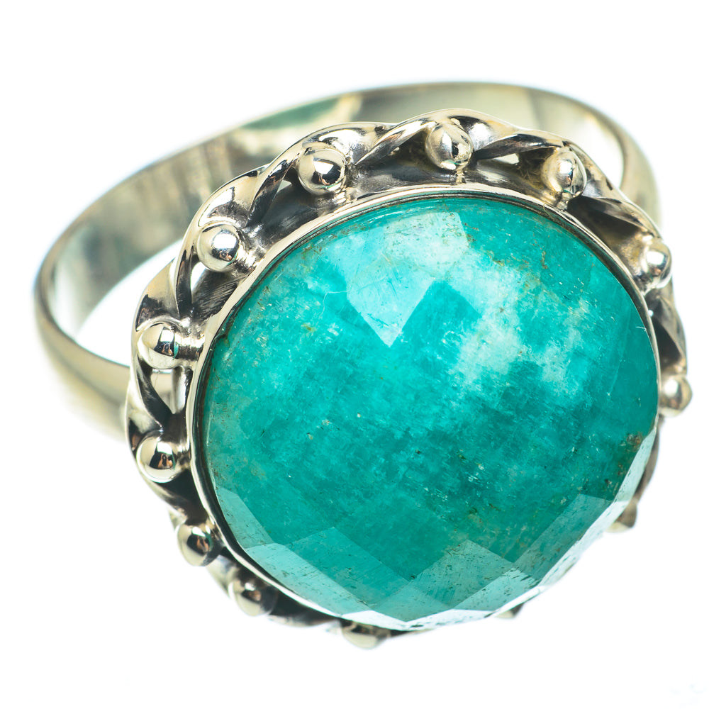 Peruvian Amazonite Rings handcrafted by Anasilvercos - RING64832