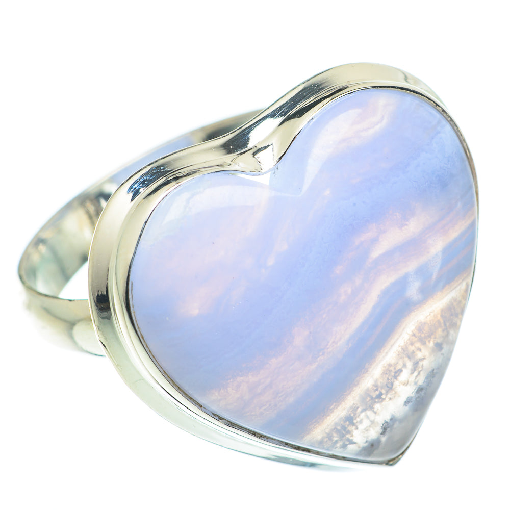 Blue Fluorite Rings handcrafted by Anasilvercos - RING64853