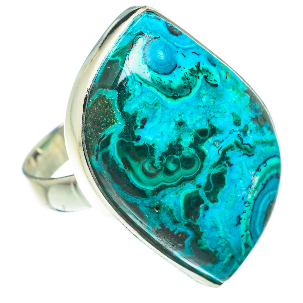 Malachite In Chrysocolla Rings handcrafted by Anasilvercos - RING64860
