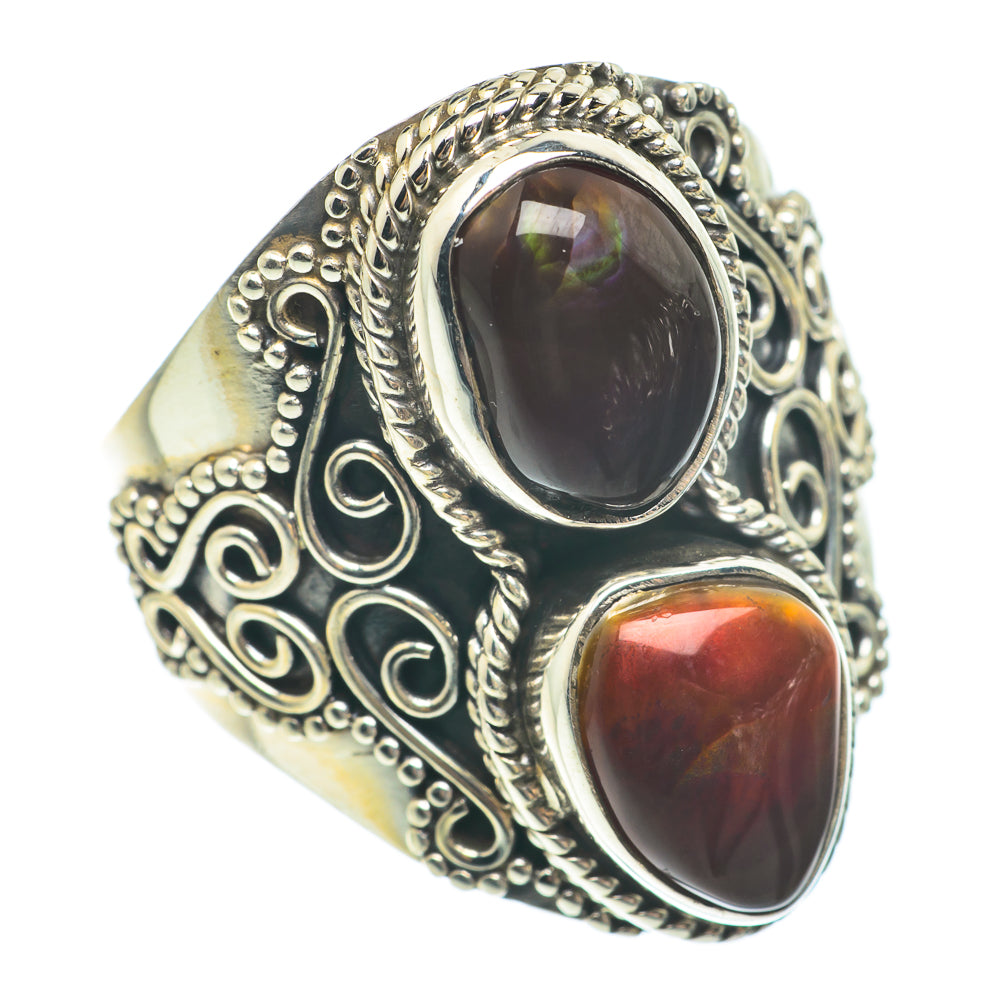 Mexican Fire Agate Rings handcrafted by Anasilvercos - RING64866