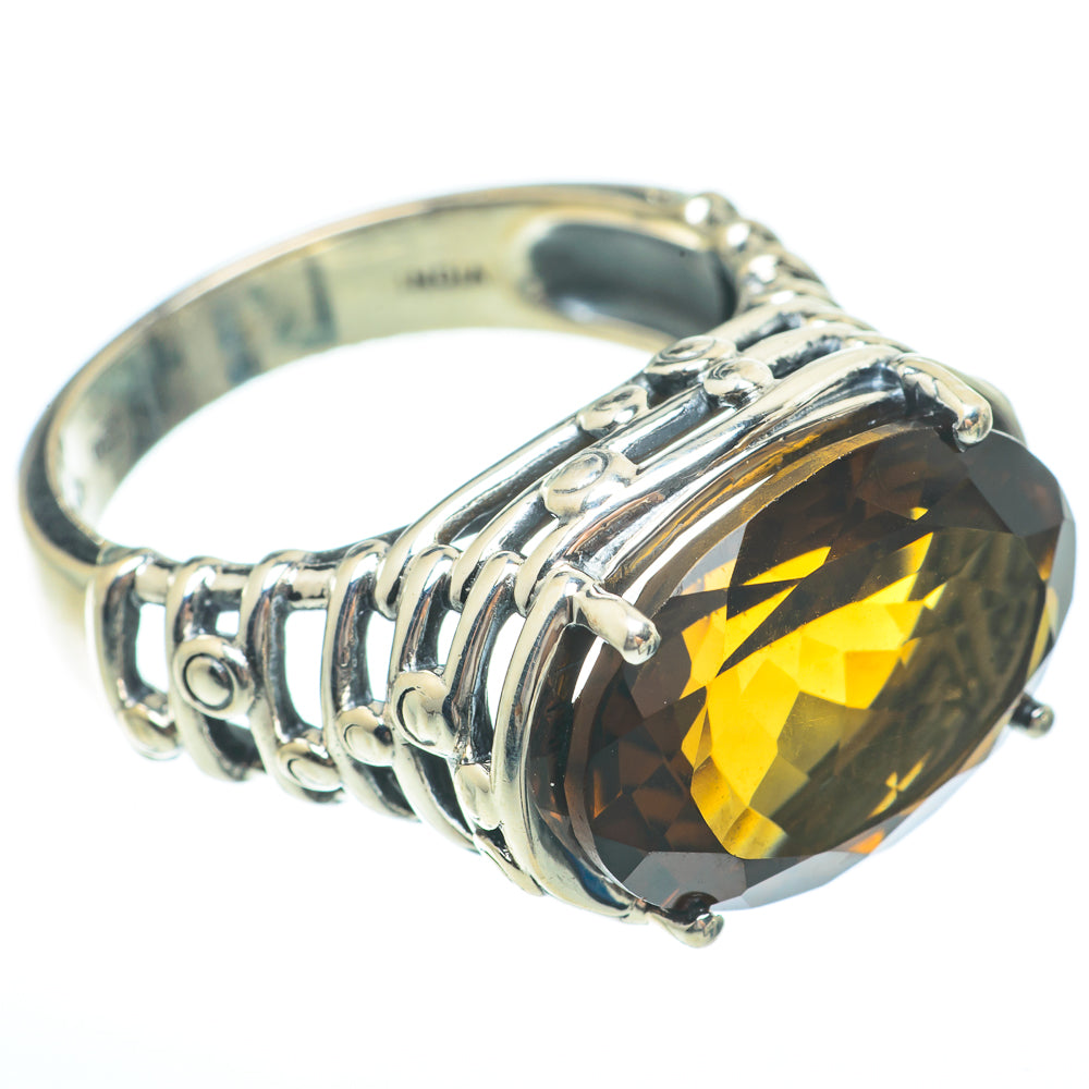 Olive Quartz Rings handcrafted by Anasilvercos - RING64867