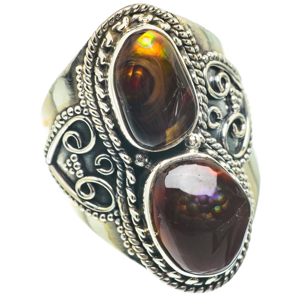 Mexican Fire Agate Rings handcrafted by Anasilvercos - RING64868