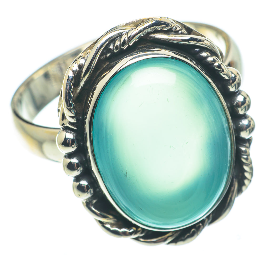 Aqua Chalcedony Rings handcrafted by Anasilvercos - RING64886