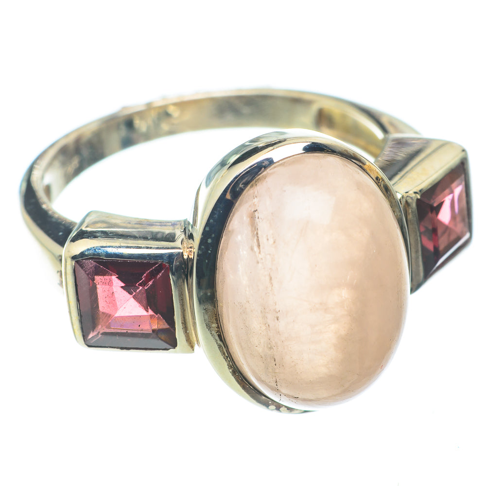 Rose Quartz Rings handcrafted by Anasilvercos - RING64893