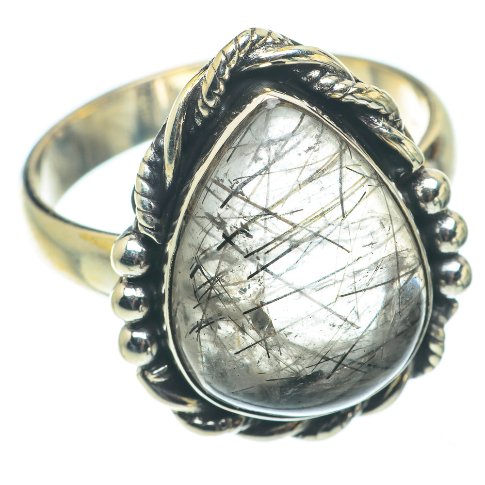 Tourmalinated Quartz Rings handcrafted by Anasilvercos - RING64924