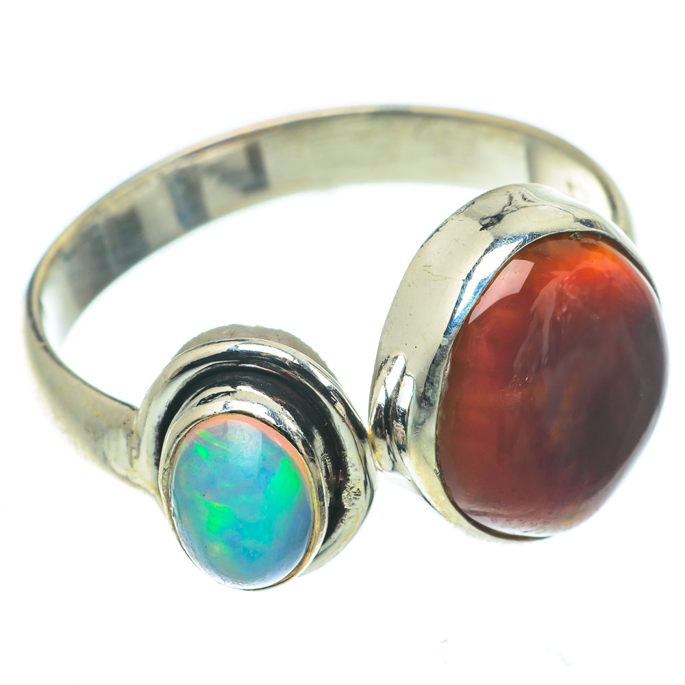 Mexican Fire Agate Rings handcrafted by Anasilvercos - RING64957