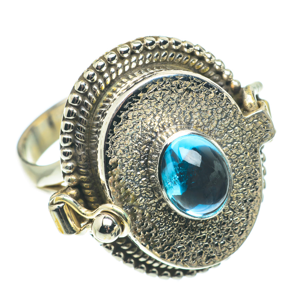 Blue Fluorite Rings handcrafted by Anasilvercos - RING64959