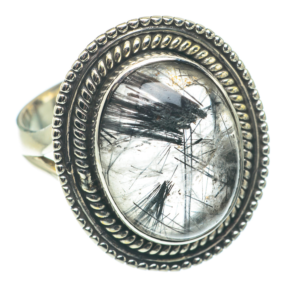 Tourmalinated Quartz Rings handcrafted by Anasilvercos - RING64972