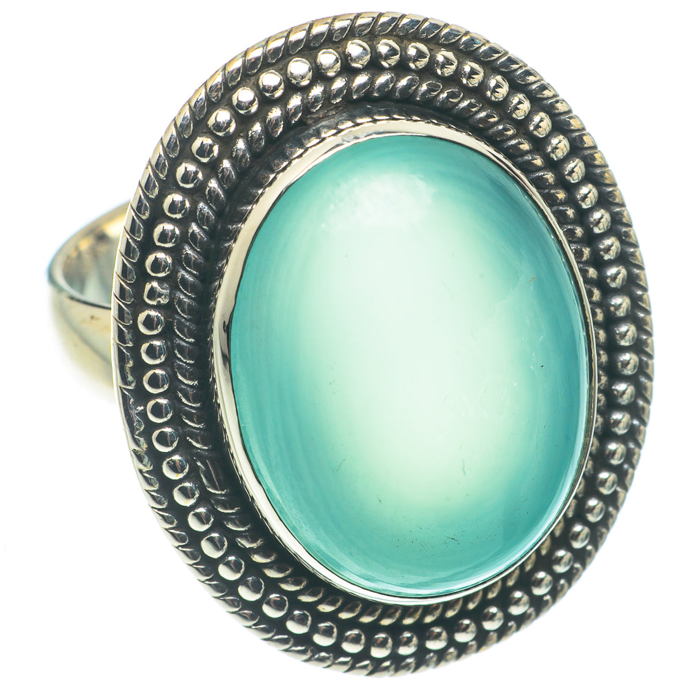 Aqua Chalcedony Rings handcrafted by Anasilvercos - RING64980
