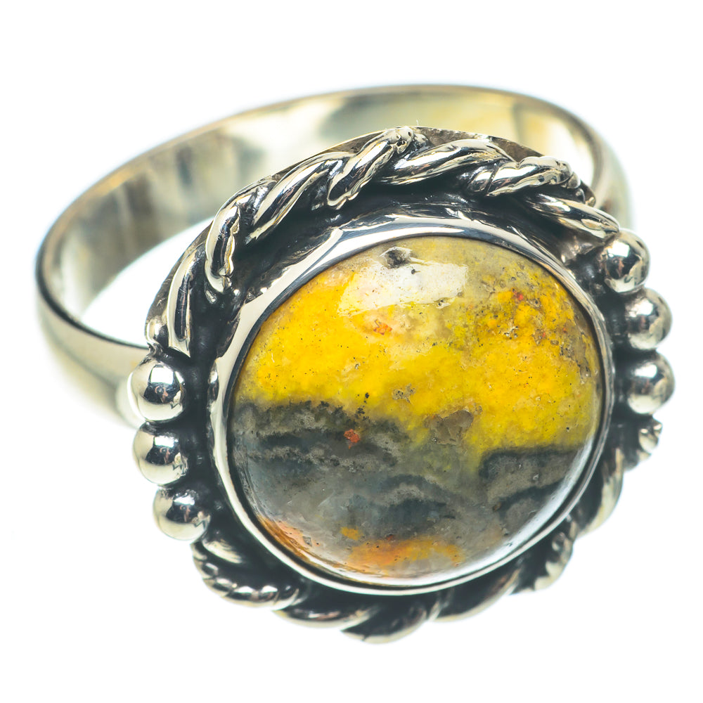 Bumble Bee Jasper Rings handcrafted by Anasilvercos - RING65002