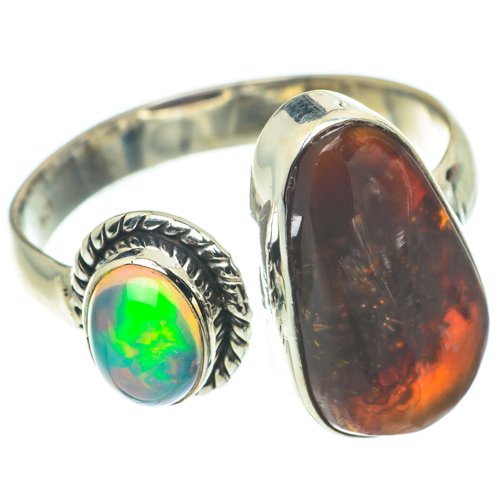 Mexican Fire Agate Rings handcrafted by Anasilvercos - RING65039