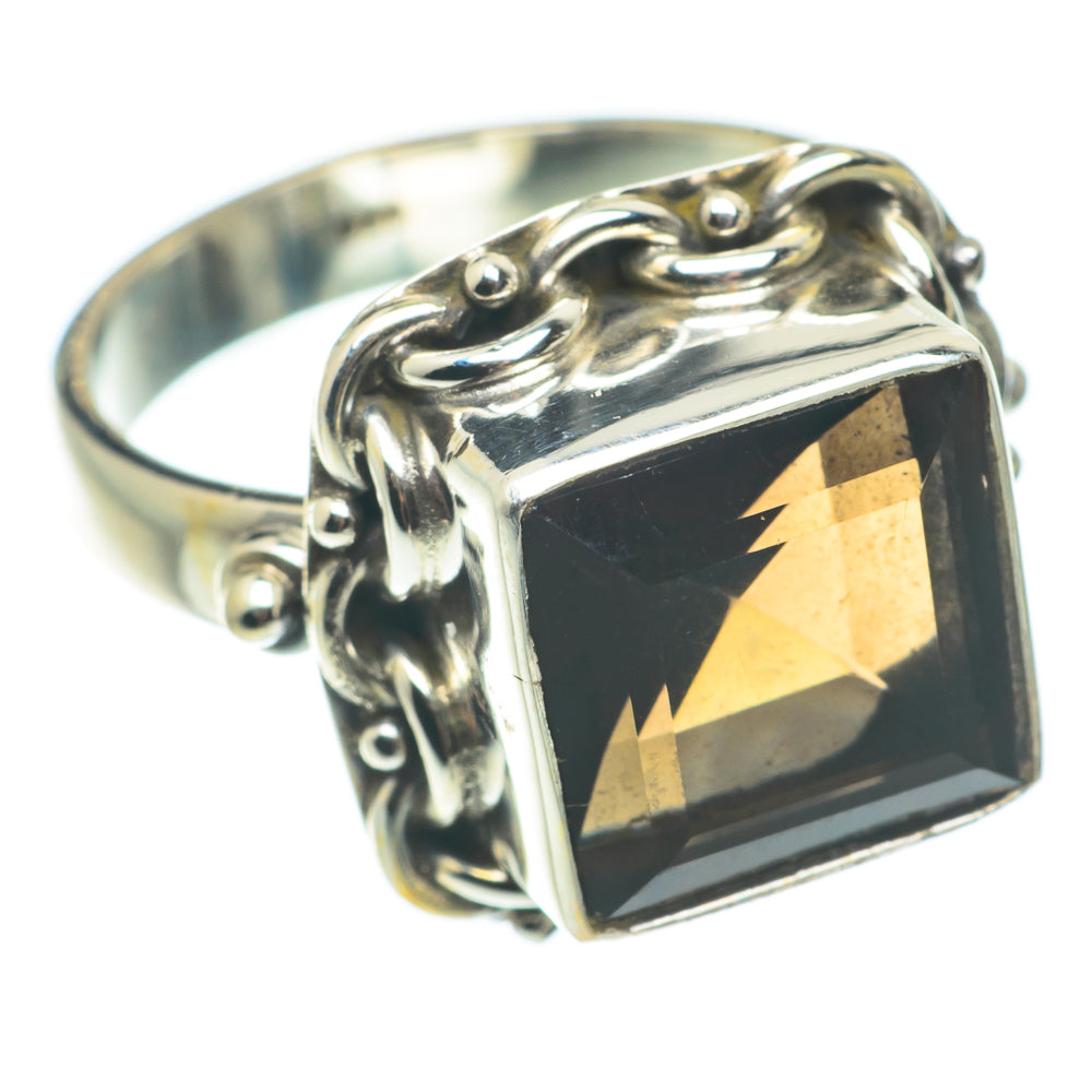 Smoky Quartz Rings handcrafted by Anasilvercos - RING65047