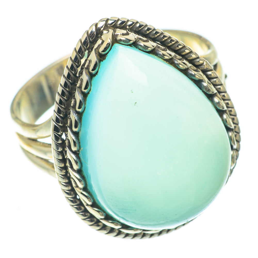 Aqua Chalcedony Rings handcrafted by Anasilvercos - RING65059