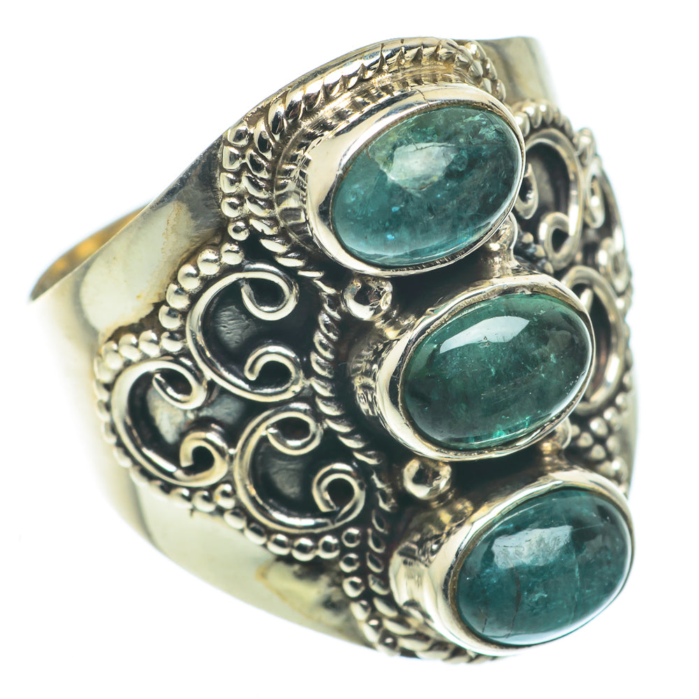 Blue Fluorite Rings handcrafted by Anasilvercos - RING65060
