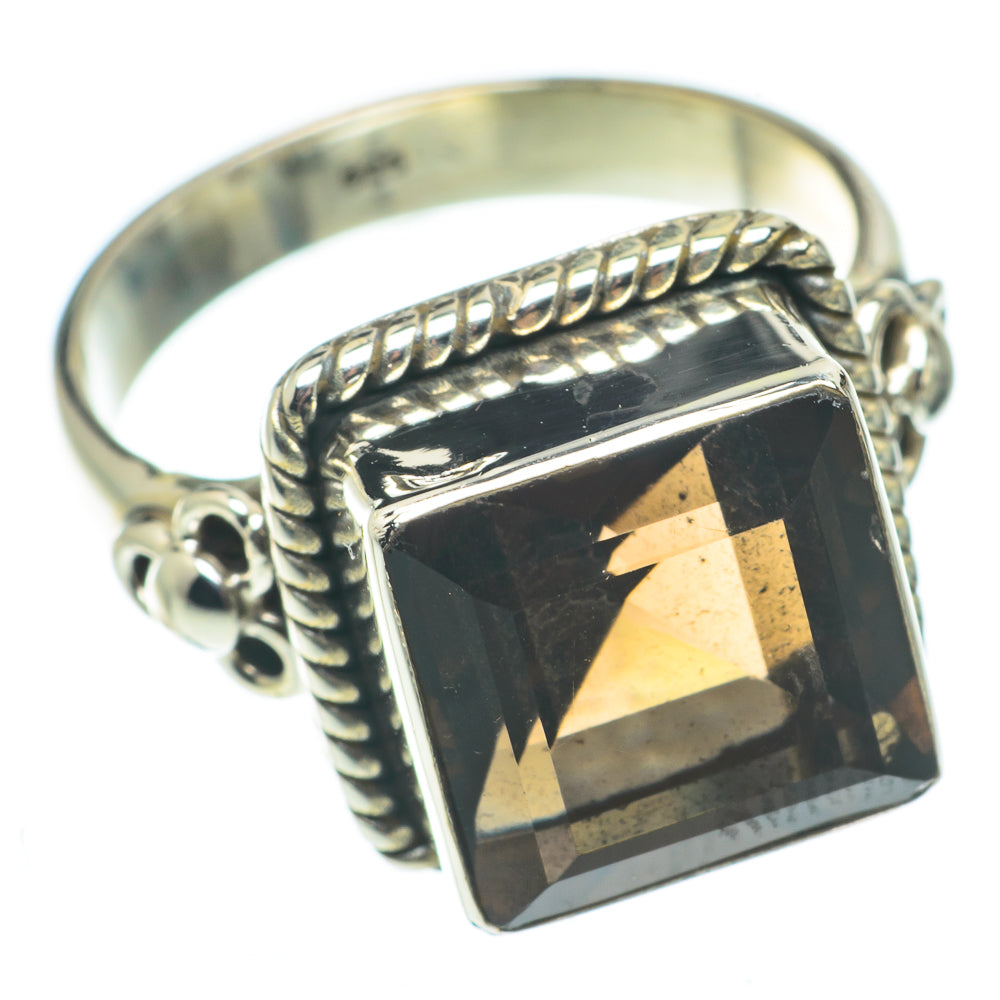 Smoky Quartz Rings handcrafted by Anasilvercos - RING65064