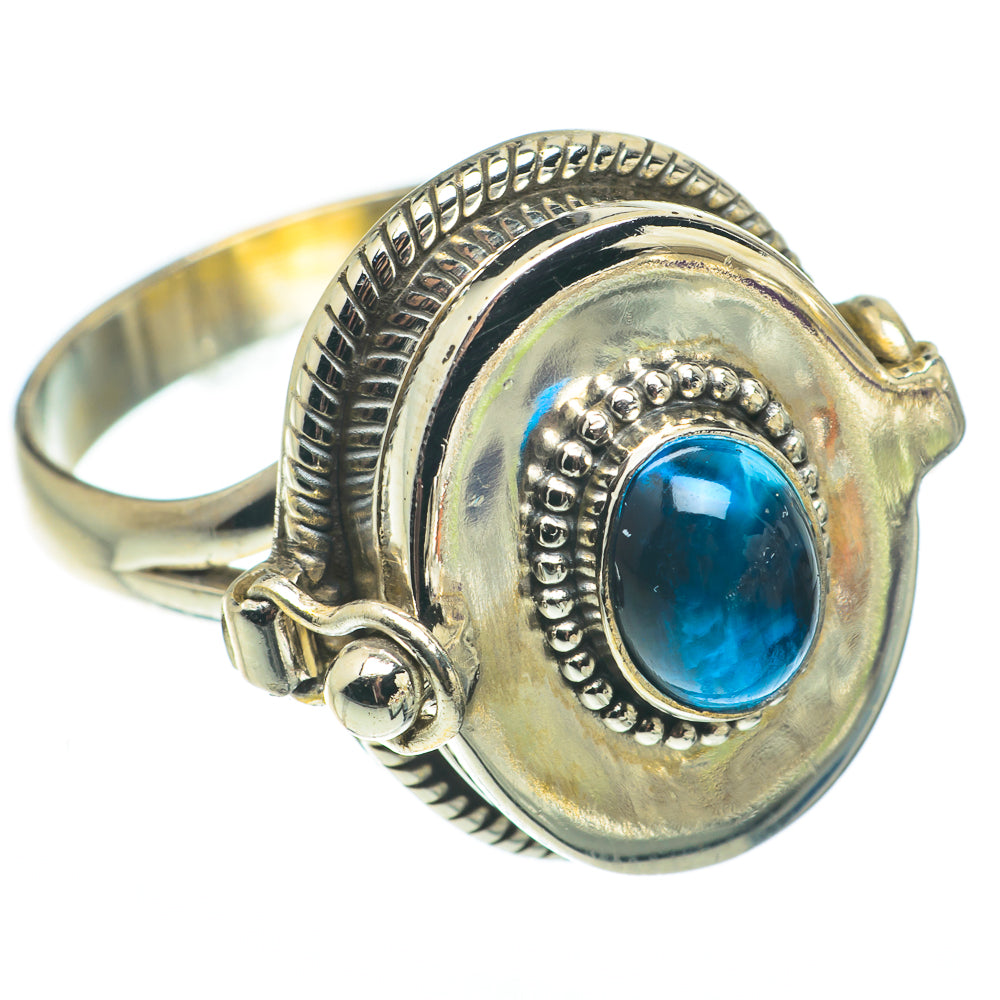 Blue Fluorite Rings handcrafted by Anasilvercos - RING65077