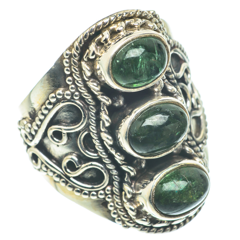 Green Tourmaline Rings handcrafted by Anasilvercos - RING65079