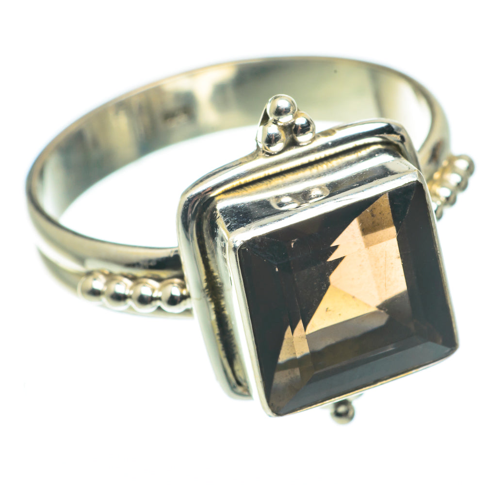Smoky Quartz Rings handcrafted by Anasilvercos - RING65098