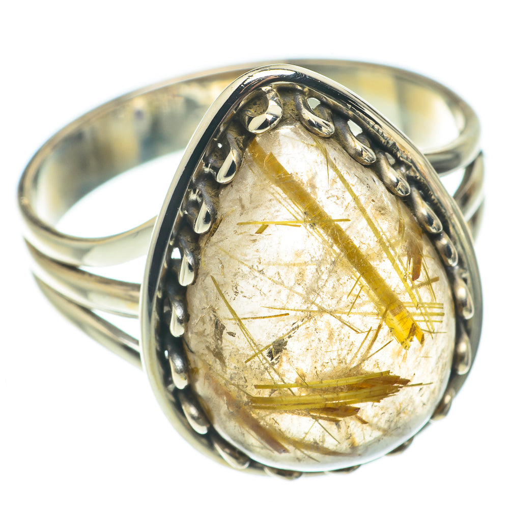 Rutilated Quartz Rings handcrafted by Anasilvercos - RING65103