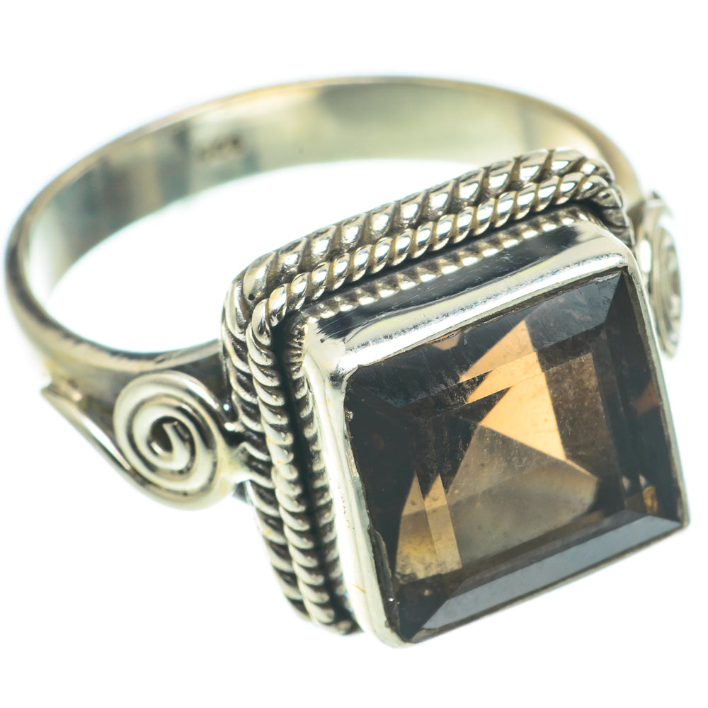 Smoky Quartz Rings handcrafted by Anasilvercos - RING65115