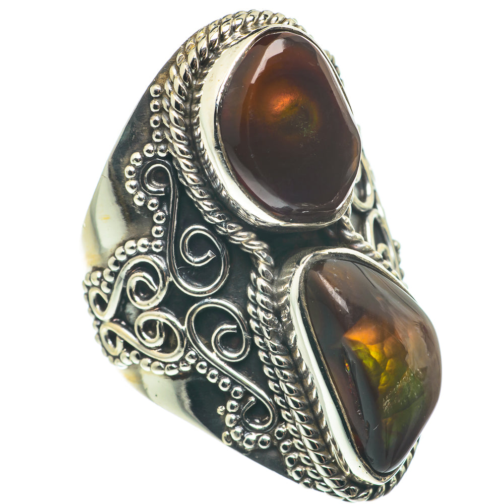 Mexican Fire Agate Rings handcrafted by Anasilvercos - RING65128