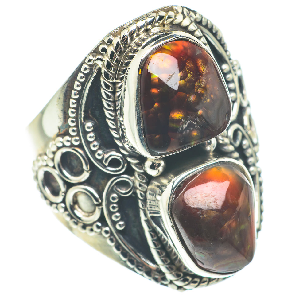 Mexican Fire Agate Rings handcrafted by Anasilvercos - RING65129