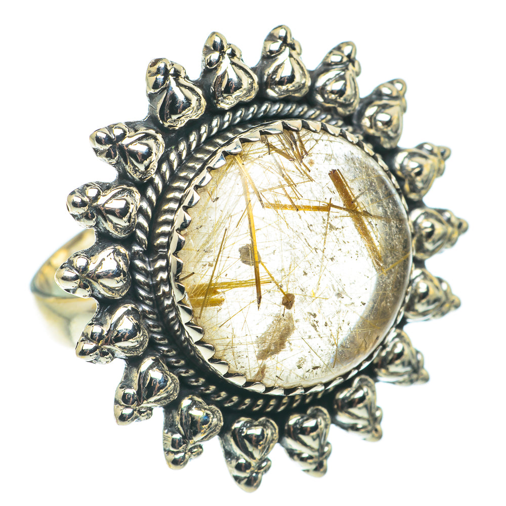 Rutilated Quartz Rings handcrafted by Anasilvercos - RING65137