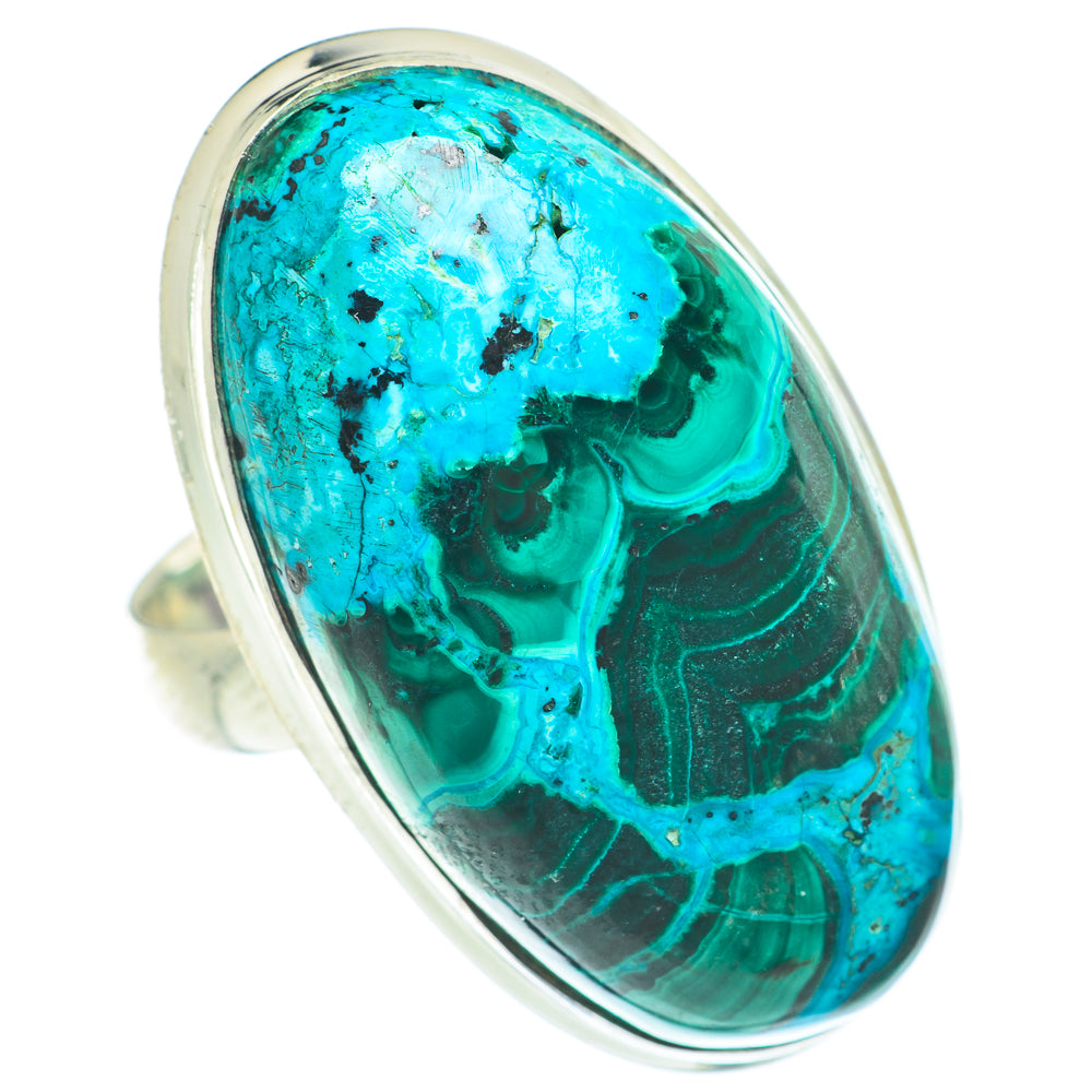 Malachite In Chrysocolla Rings handcrafted by Anasilvercos - RING65144