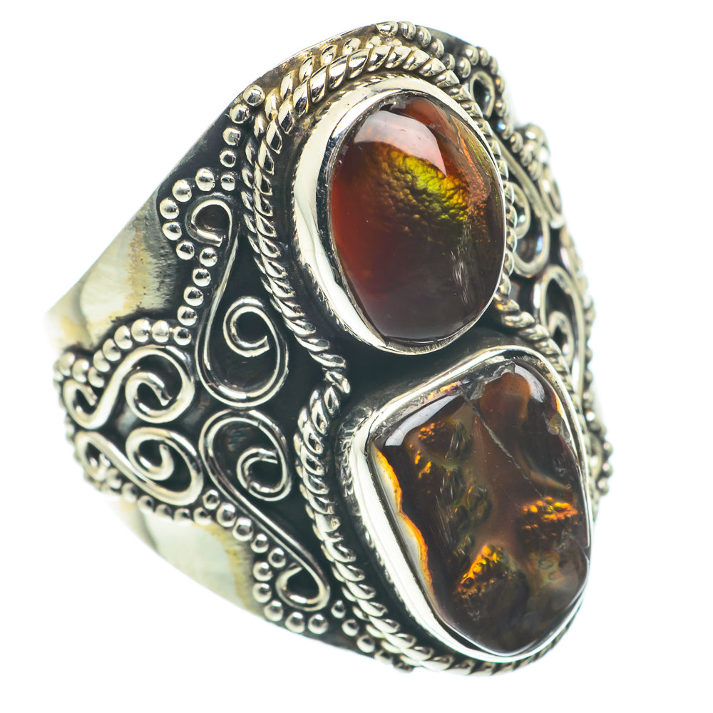 Mexican Fire Agate Rings handcrafted by Anasilvercos - RING65148