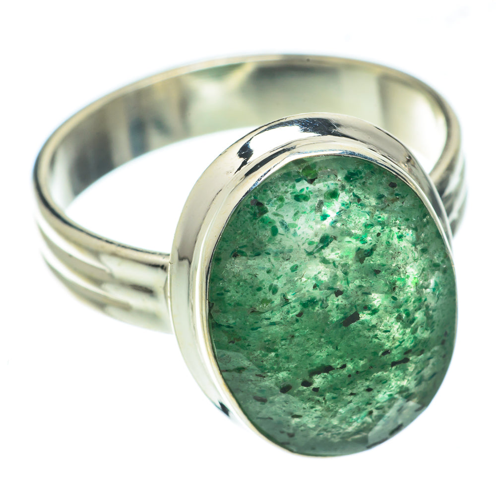Green Aventurine Rings handcrafted by Anasilvercos - RING65154