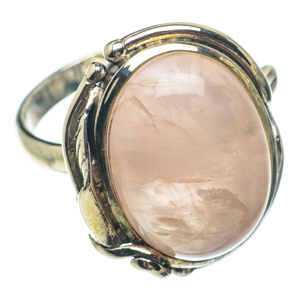 Rose Quartz Rings handcrafted by Anasilvercos - RING65162