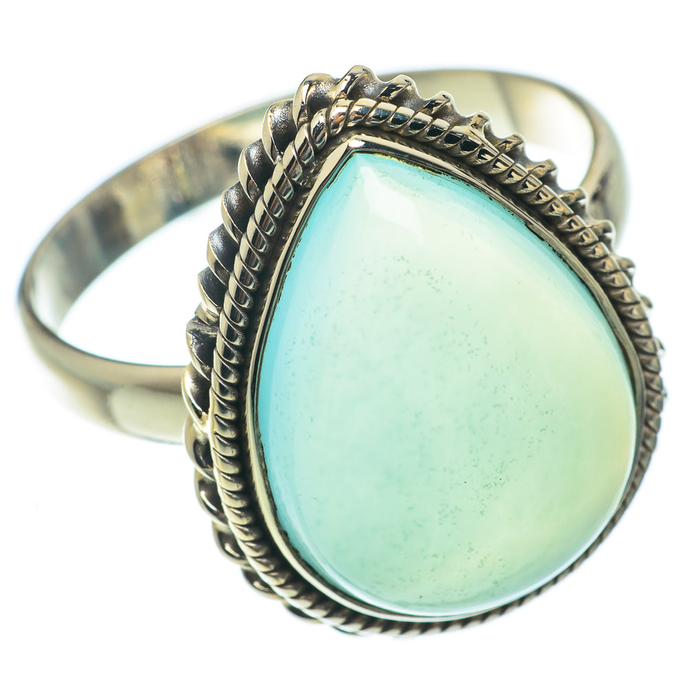 Aqua Chalcedony Rings handcrafted by Anasilvercos - RING65180