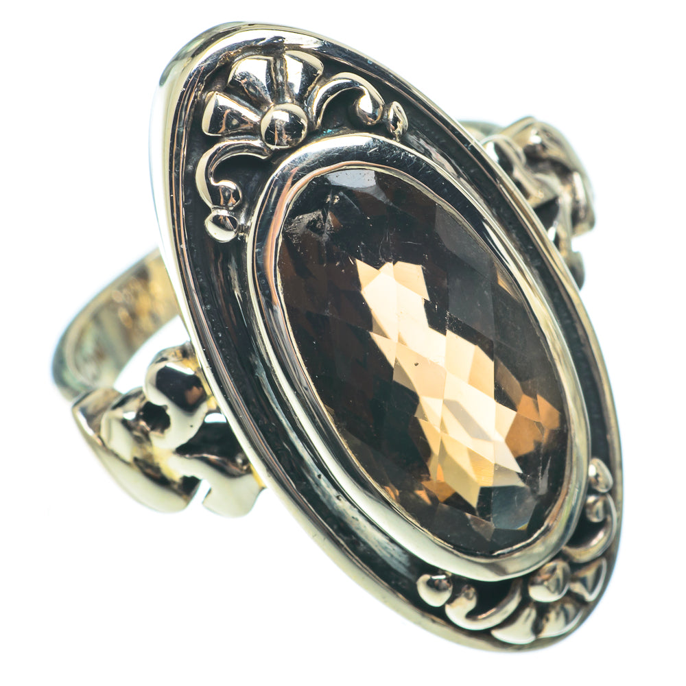 Smoky Quartz Rings handcrafted by Anasilvercos - RING65185